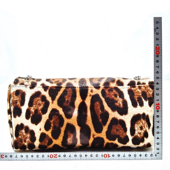 Dolce & Gabbana Leopard Print Calfhair and Leather Miss Charles Shoulder Bag - Picture 4 of 14